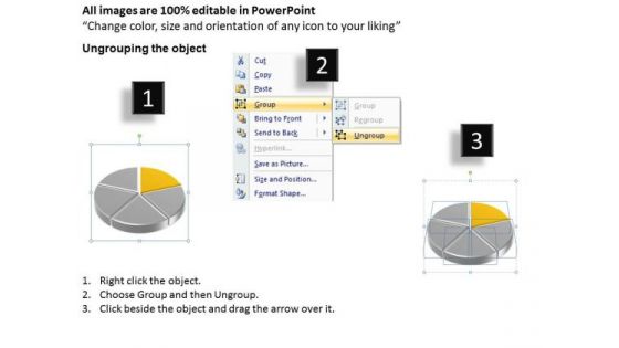Pie Chart Data Comparisons 5 Stages Examples Small Business Plans PowerPoint Slides