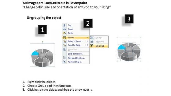 Pie Chart For Data Comparisons 8 Stages Sample Business Plans Free PowerPoint Templates