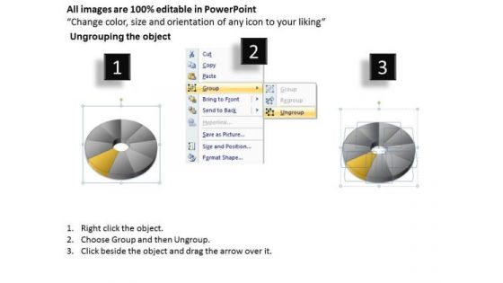 Pie Chart In Business Planning 9 Stages Ppt Assistance PowerPoint Slides