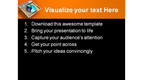 Pie Chart Internet PowerPoint Template 1110