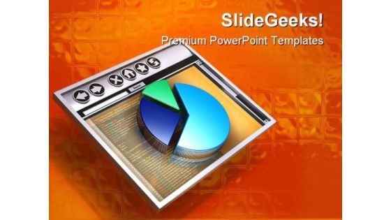 Pie Chart Internet PowerPoint Template 1110