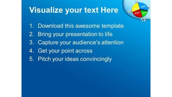 Pie Chart Presenting Weekday Schedule PowerPoint Templates Ppt Backgrounds For Slides 0413