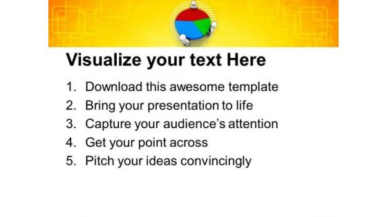 Pie Chart Result Discussion With Team PowerPoint Templates Ppt Backgrounds For Slides 0613