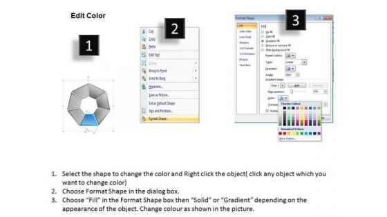 Pie Chart Segments Display Proportions 7 Stages Ppt Business Plans For Dummies PowerPoint Slides