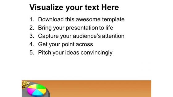 Pie Chart Statistics And Coins PowerPoint Templates Ppt Backgrounds For Slides 0213