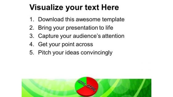 Pie Chart With 60 40 Percentage Success PowerPoint Templates Ppt Backgrounds For Slides 0213