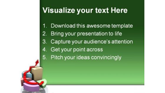 Pie Chart With Arrow Success PowerPoint Themes And PowerPoint Slides 0411