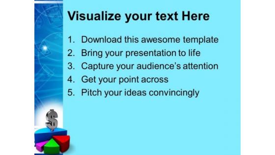 Pie Chart With Dollar Finance PowerPoint Templates And PowerPoint Themes 0712