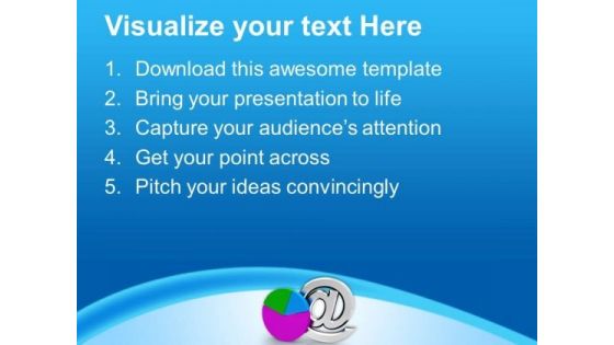 Pie Chart With E Mail Sign Internet PowerPoint Templates Ppt Backgrounds For Slides 0213