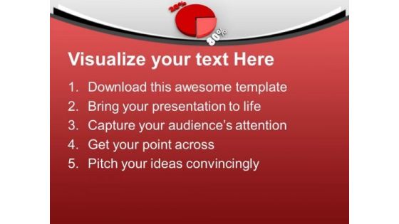 Pie Chart With Percentage Growth Finance PowerPoint Templates Ppt Backgrounds For Slides 0213