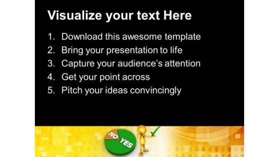 Pie Showing Yes No Marketing PowerPoint Templates Ppt Backgrounds For Slides 0113