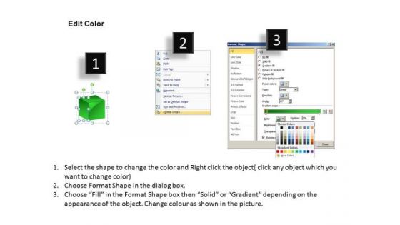 Pieces 3d Cube Broken 2 PowerPoint Slides And Ppt Diagram Templates