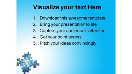 Pieces Of Puzzle Success PowerPoint Themes And PowerPoint Slides 0411