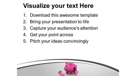 Piggy Bank And Puzzle Solution Business PowerPoint Templates Ppt Backgrounds For Slides 0113