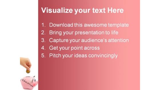 Piggy Bank Education PowerPoint Themes And PowerPoint Slides 0411