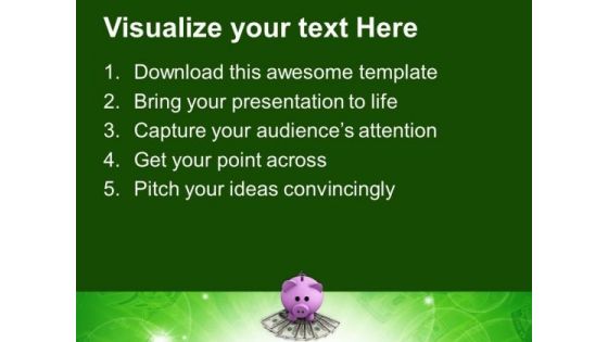 Piggy Bank Investment Of Money PowerPoint Templates Ppt Backgrounds For Slides 0113
