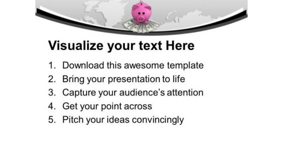 Piggy Bank On Dollar Investment PowerPoint Templates Ppt Backgrounds For Slides 0213