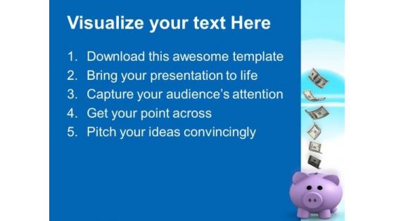 Piggy Bank Savings Finance PowerPoint Templates And PowerPoint Themes 1012