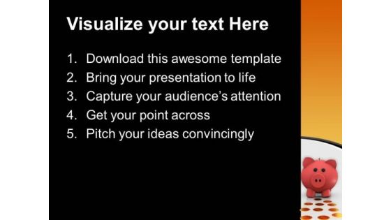Piggy Bank With Coins Finance PowerPoint Templates And PowerPoint Themes 0912