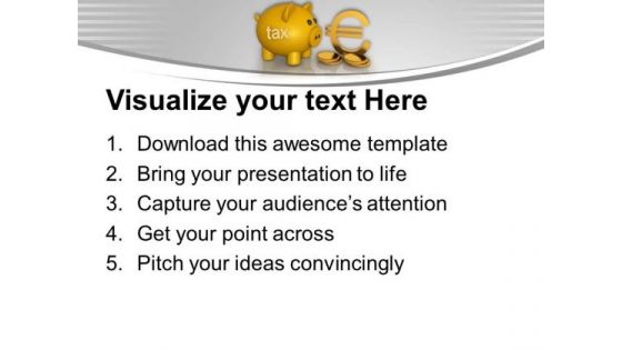 Piggy Bank With Dollar Coins Finance PowerPoint Templates Ppt Backgrounds For Slides 0113