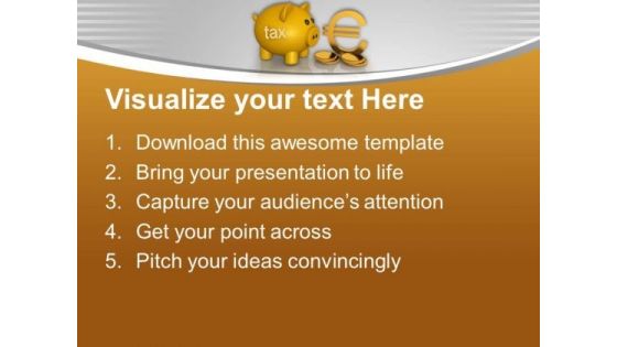 Piggy Bank With Dollar Coins Finance PowerPoint Templates Ppt Backgrounds For Slides 0113