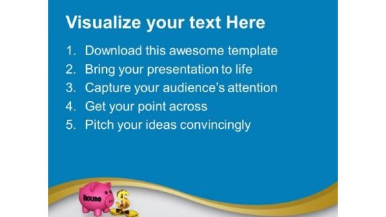 Piggy Bank With Dollar Symbol Saving PowerPoint Templates Ppt Backgrounds For Slides 0113