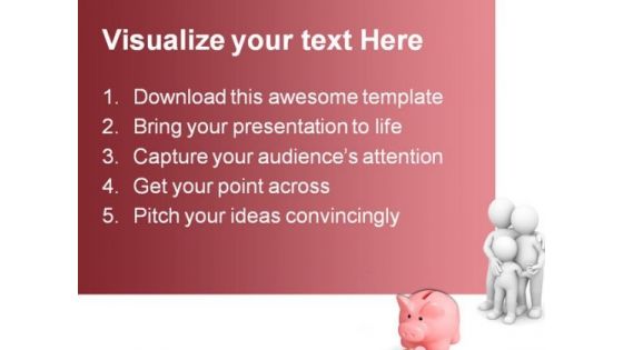 Piggy Bank With House Keys Family PowerPoint Themes And PowerPoint Slides 0511