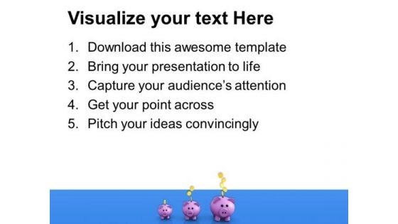 Piggy Banks Increase In Savings PowerPoint Templates Ppt Backgrounds For Slides 0113