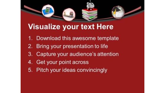Piggy Over Stack Of Books Education PowerPoint Templates Ppt Backgrounds For Slides 0213