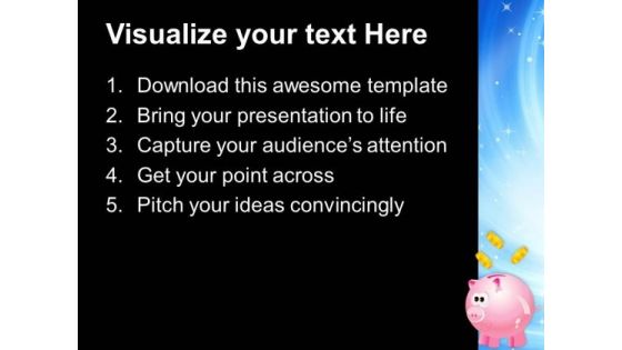 Piggy With Money Savings PowerPoint Templates Ppt Backgrounds For Slides 0213