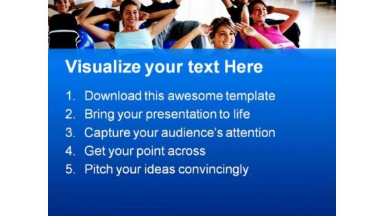 Pilates Class Gym Health PowerPoint Themes And PowerPoint Slides 0811