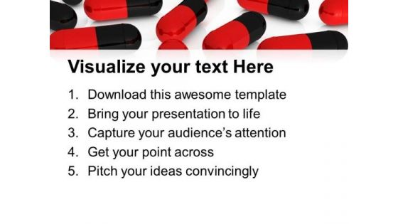 Pills In Black And Red Color PowerPoint Templates Ppt Backgrounds For Slides 0713