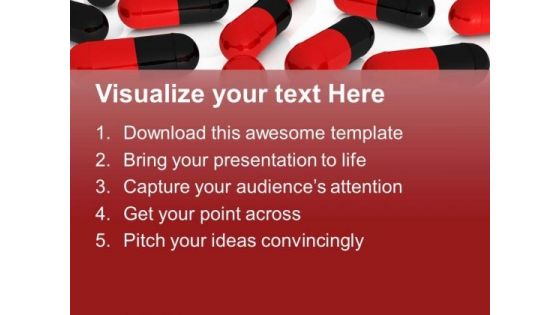 Pills In Black And Red Color PowerPoint Templates Ppt Backgrounds For Slides 0713
