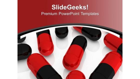 Pills In Black And Red Color PowerPoint Templates Ppt Backgrounds For Slides 0713
