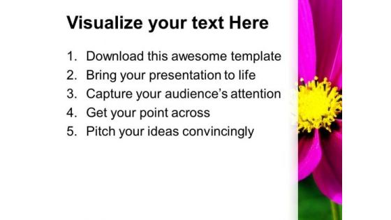 Pink Blooming Flower Beauty PowerPoint Templates Ppt Backgrounds For Slides 0213