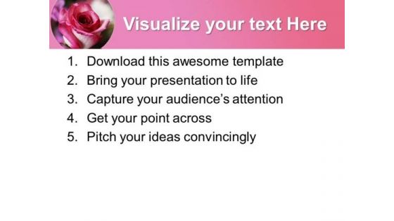 Pink Flower With Designer Frame Background PowerPoint Templates Ppt Backgrounds For Slides 0613