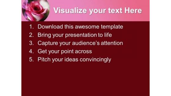 Pink Flower With Designer Frame Background PowerPoint Templates Ppt Backgrounds For Slides 0613