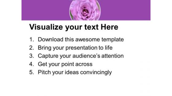 Pink Rose Beauty Of Nature PowerPoint Templates Ppt Backgrounds For Slides 0513