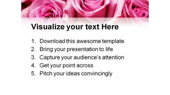 Pink Roses Beauty PowerPoint Templates And PowerPoint Backgrounds 0411