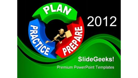 Plan Practice Prepare Business PowerPoint Templates And PowerPoint Backgrounds 1011