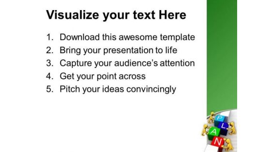 Plan Words On Colorful Cubes PowerPoint Templates Ppt Backgrounds For Slides 0713