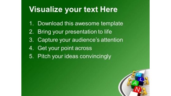 Plan Words On Colorful Cubes PowerPoint Templates Ppt Backgrounds For Slides 0713