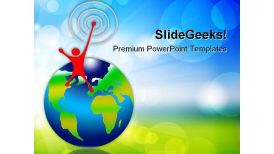 Planet And Target Globe PowerPoint Templates And PowerPoint Backgrounds 0311