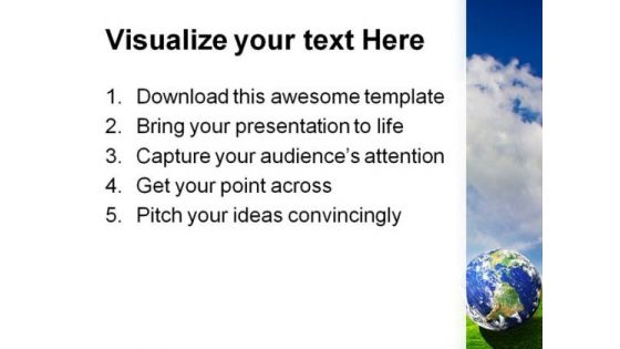 Planet Earth Globe PowerPoint Template 0910