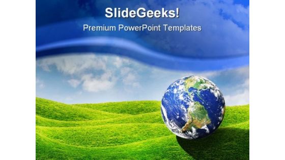 Planet Earth Globe PowerPoint Template 0910