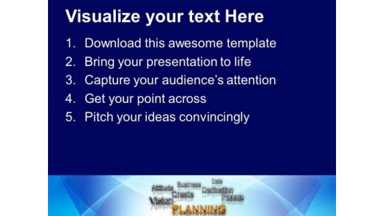 Planning At Forefront Business Concept PowerPoint Templates Ppt Backgrounds For Slides 0213