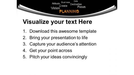 Planning At Forefront Business Concept PowerPoint Templates Ppt Backgrounds For Slides 0313