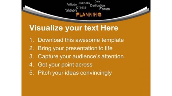 Planning At Forefront Business Concept PowerPoint Templates Ppt Backgrounds For Slides 0313