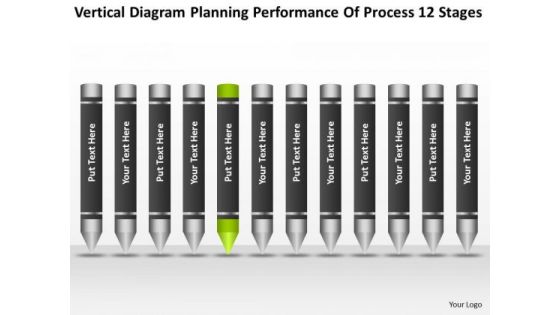 Planning Performance Of Process 12 Stages Business Outlines PowerPoint Templates