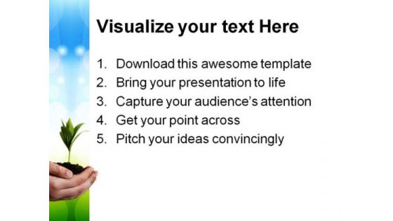 Plant In Hands Nature PowerPoint Themes And PowerPoint Slides 0511